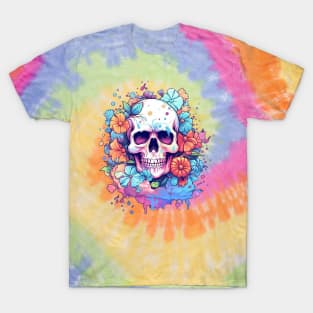 Beauty flowers skull T-Shirt